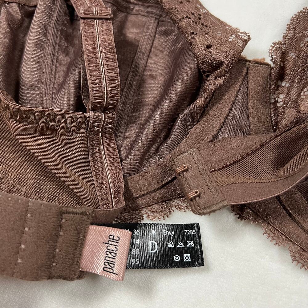 Panache| Womens brown intimate underwire balconette lace bra - Picture 10 of 13